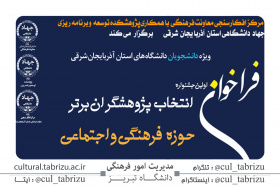 جشنواره انتخاب پژوهشگران برتر حوزه فرهنگی و اجتماعی ویژه دانشجویان دانشگاههای استان